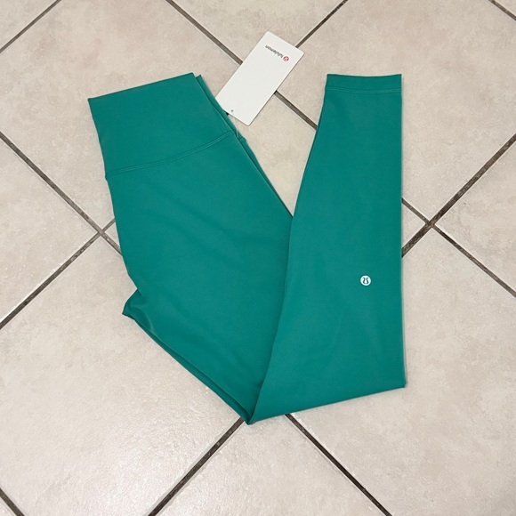 LULULEMON WUNDER TRAIN HIGH RISE TIGHT 28” GREEN COLOR SIZE 10 NWT - Picture 4 of 8